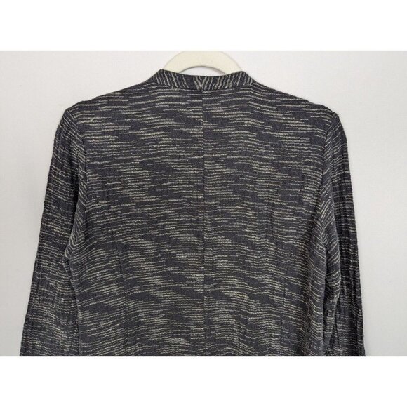 EILEEN FISHER PS Long Jacket Blazer Textured Knit Cotton Snap Button Up Classic - Picture 10 of 14